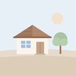 築40年の木造住宅のイラスト